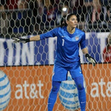 Hope Solo Signed Team USA Women's Soccer Blue Jersey (JSA COA)