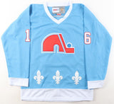 Michel Goulet Signed Quebec Nordiques Jersey Inscribed "H.H.O.F. 98"(Beckett)