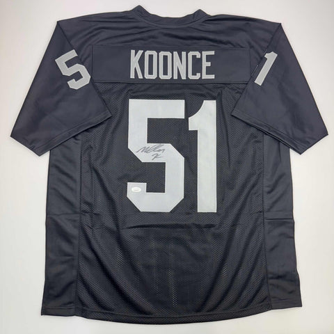 Autographed/Signed Malcolm Koonce Las Vegas Oakland Black Jersey JSA COA