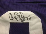 Framed Autographed/Signed Carl Eller HOF 35x39 Minnesota Purple Jersey JSA COA