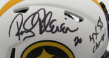 Rocky Bleier HOF Signed/Inscr Mini Eclipse Helmet Steelers Becket Witness 191561