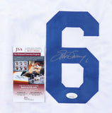 Steve Garvey Signed Los Angeles Dodgers White Jersey (JSA COA) 1981 W.S Champion