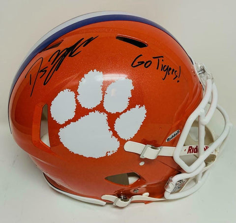 DJ UIAGALELEI Autographed "Go Tigers" Authentic Speed Helmet FANATICS