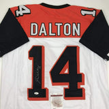 Autographed/Signed Andy Dalton Cincinnati White Football Jersey JSA COA