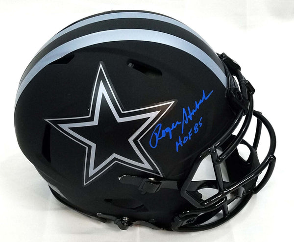 Roger Staubach Signed Dallas Cowboys Authentic Eclipse W/ HOF 85 Helmet Beckett