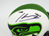 KENNETH WALKER III AUTOGRAPHED SEAHAWKS LUNAR ECLIPSE MINI HELMET BECKETT 235708