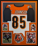 FRAMED CINCINNATI BENGALS CHAD JOHNSON AUTOGRAPHED JERSEY BECKETT HOLO