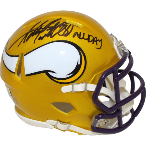 Adrian Peterson Autographed Minnesota Vikings Mini Helmet Insc. Beckett 46636