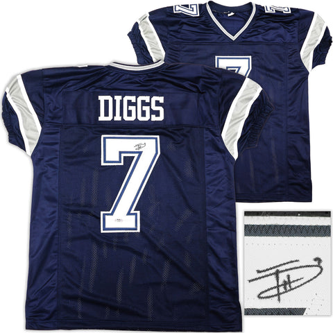 DALLAS COWBOYS TREVON DIGGS AUTOGRAPHED SIGNED BLUE JERSEY PSA/DNA STOCK #233669