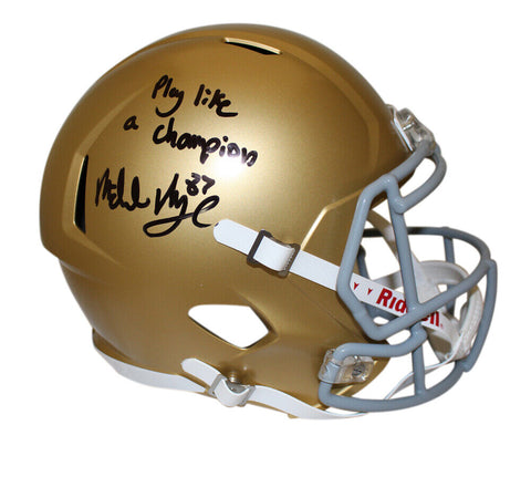 Michael Mayer Signed Notre Dame Fighting Irish F/S Speed Helmet Beckett 39137