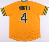 Bill North Signed Oakland Athletics Jersey Inscribed "2x WS Champ" (JSA COA)