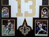 FRAMED NEW ORLEANS SAINTS MICHAEL THOMAS AUTOGRAPHED SIGNED JERSEY BECKETT COA