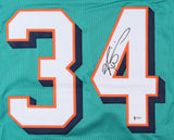 Ricky Williams Signed Miami Dolphins Jersey (Beckett) 2002 NFL Rushing Leader