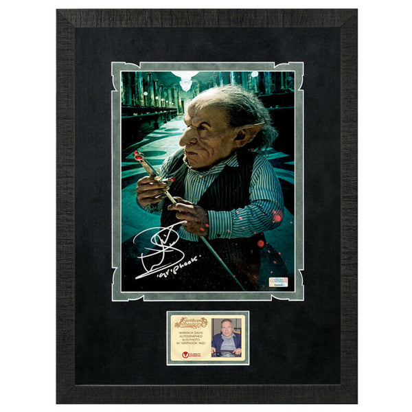 Warwick Davis Autographed Harry Potter Griphook 8x10 Framed Photo