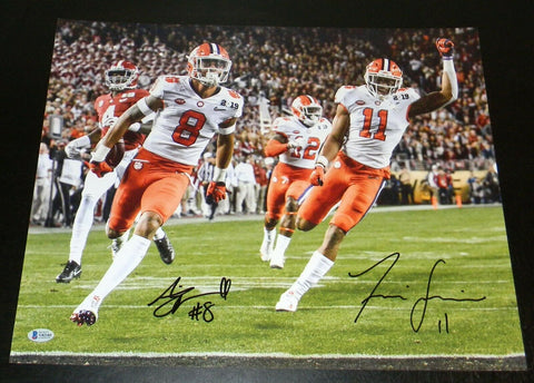 AJ TERRELL & ISAIAH SIMMONS AUTOGRAPHED CLEMSON TIGERS 16x20 PHOTO BECKETT