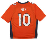 Broncos Bo Nix Authentic Signed Orange Nike Limited Jersey w/ Sewn #s BAS Wit