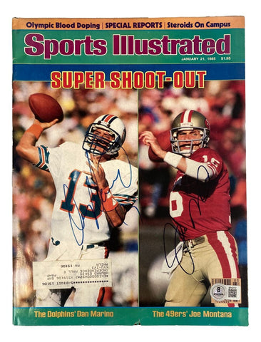 Dan Marino Joe Montana Signed 1985 Sports Illustrated Magazine BAS