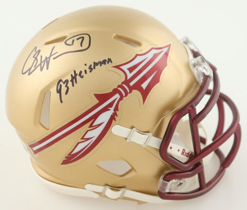 Charlie Ward Signed Florida State Seminoles Mini Helmet "'93 Heisman" (Beckett)