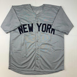 Autographed/Signed Don Mattingly New York Grey Baseball Jersey Beckett BAS COA