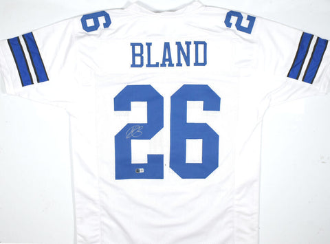 DaRon Bland Autographed White Pro Style Jersey-Beckett W Hologram *Silver