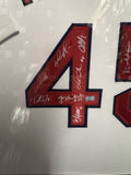 2004 Boston Red Sox Team Signed Autographed Jersey Framed to 32x40 NEP