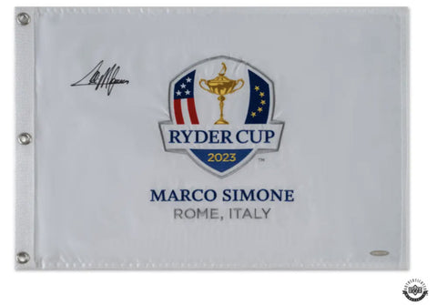 Collin Morikawa Autographed 2023 Ryder Cup Championship Pin Flag UDA