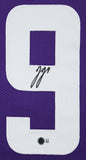 J.J. McCarthy Authentic Signed Purple Pro Style Framed Jersey BAS Witnessed