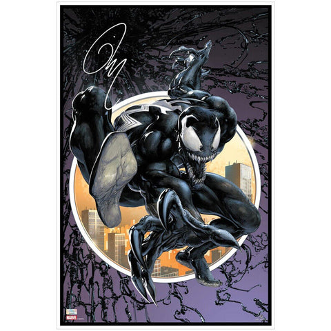 Tom Hardy Autographed Clayton Crain Venom #1 Purple Variant 16x24 Giclee Print