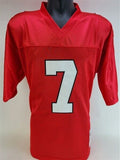 Michael Vick Signed Atlanta Falcons Red Home Jersey (Beckett) 4xPro Bowl Q.B.