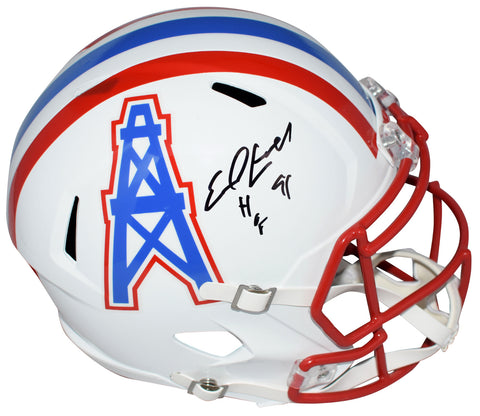 EARL CAMPBELL AUTOGRAPHED HOUSTON OILERS FULL SIZE SPEED HELMET BECKETT