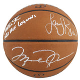 NBA HOF Legends (3) Jordan, Bird & Johnson Signed NBA Basketball BAS #A39838