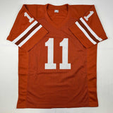 Autographed/Signed Major Applewhite Texas Orange College Football Jersey JSA COA