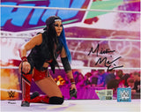 Mia Yim Autographed WWE In Ring Kneeling Down 8" x 10" Photograph Fanatics