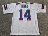 Stefon Diggs Signed Auto Buffalo Bills White Custom Jersey Beckett COA W147397