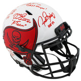 Bucs SB 37 Lynch, Sapp, +5 Signed Lunar F/S Speed Proline Helmet w/ Case BAS Wit