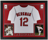 Lance Berkman Signed 35x43 Framed Jersey Display Inscribed 2011 WS Champ JSA COA