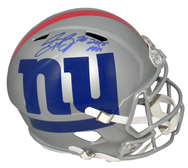 SAQUON BARKLEY SIGNED NEW YORK GIANTS AMP FULL SIZE SPEED HELMET W/ 2018 OROY