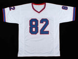 Don Beebe Signed Bills White Jersey (Beckett COA) Buffalo Receiver (1989-1994)