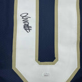 Autographed/Signed Xavier Watts Notre Dame Blue College Football Jersey JSA COA