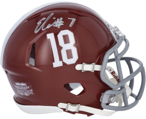 Eli Ricks Autographed Alabama Crimson Tide Mini Speed Helmet Fanatics