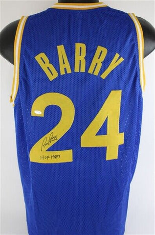 Rick Barry "HOF 1987" Signed Golden State Warriors Jersey (Schwartz Sports COA)