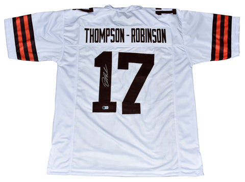 DORIAN THOMPSON-ROBINSON SIGNED CLEVELAND BROWNS #17 WHITE JERSEY BECKETT