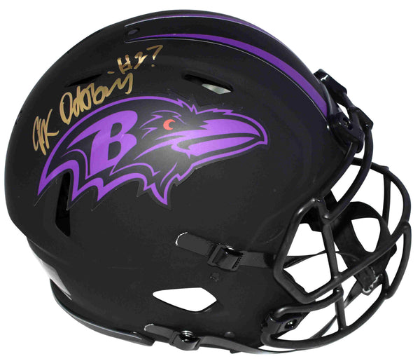 JK DOBBINS SIGNED BALTIMORE RAVENS ECLIPSE AUTHENTIC SPEEED HELMET JSA