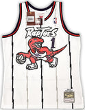 RAPTORS TRACY MCGRADY AUTOGRAPHED WHITE AUTHENTIC M&N 1998-99 JERSEY L BECKETT