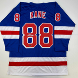 Facsimile Autographed Patrick Kane New York Blue Reprint Auto Jersey Men's XL