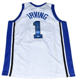 KYRIE IRVING AUTOGRAPHED SIGNED DUKE BLUE DEVILS #1 WHITE JERSEY PSA