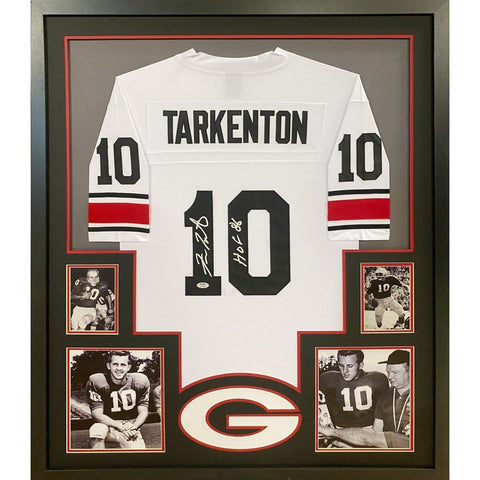 Fran Tarkenton Autographed Signed Framed Georgia Bulldogs Jersey PSA/DNA