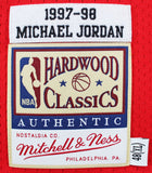 Bulls Michael Jordan Signed 97-98 Red M&N HWC Authentic Jersey UDA #BAJ78459