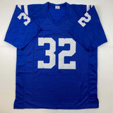 Autographed/Signed Edgerrin James Indianapolis Blue Football Jersey JSA COA