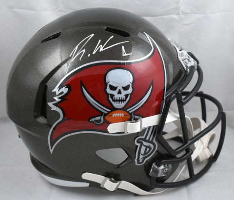 Rachaad White Autographed Tampa Bay Buccaneers F/S Speed Helmet- Beckett W Holo